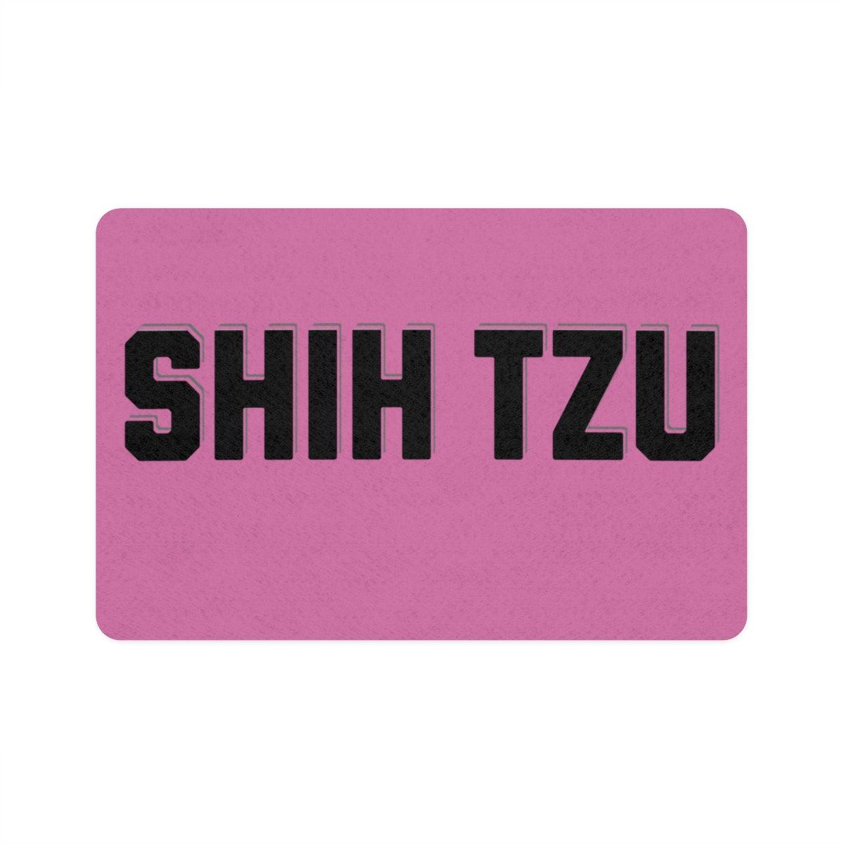 Shih Tzu Text Pet Food Mat – Stylish & Non-Slip Mat for Dog Lovers