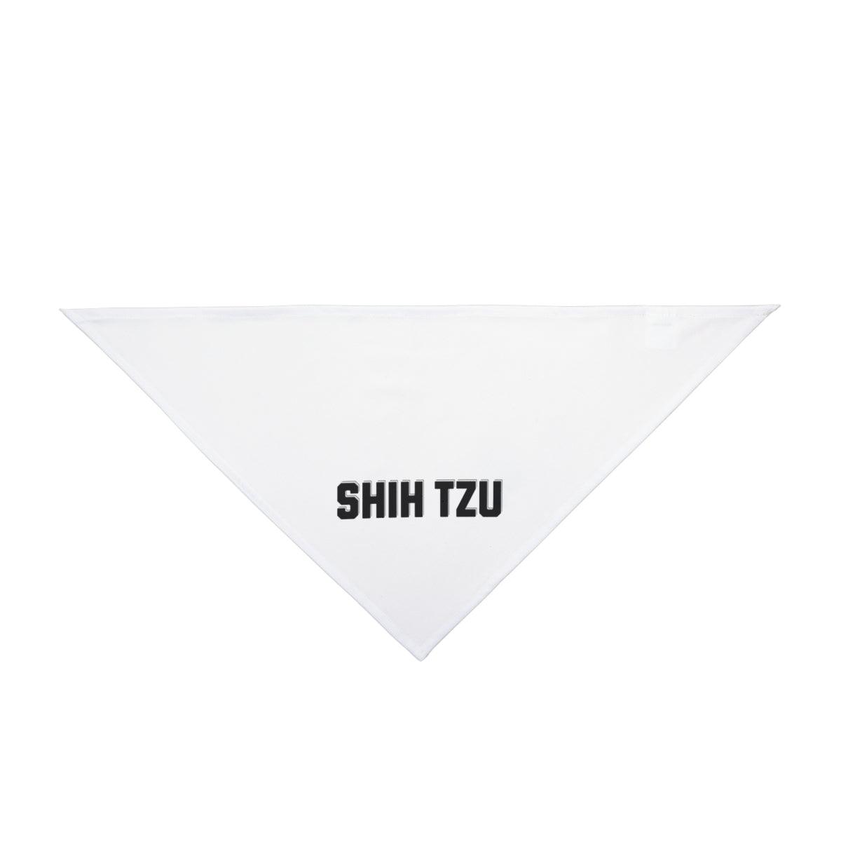 Trendy Shih Tzu Text Dog Bandana – Stylish & Comfortable Pet Wear
